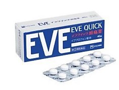 Обезболивающее быстрого действия Eve Quick 40 таблеток