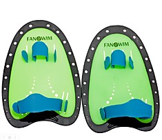 Лопатки для плавания FanSwim, зеленые