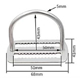 кольцо D двухщелевой ШИРОКОЙ пластине из нержавейки, высокое кольцо 5 см
